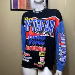 Motor cross graphing long sleeve T shirt
